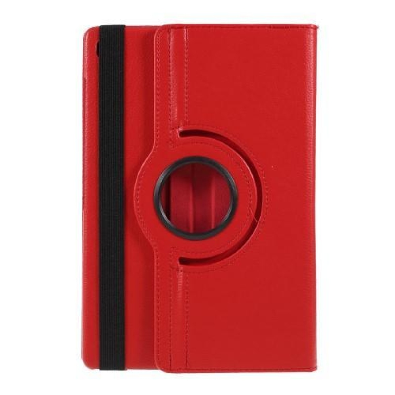 Litchi 360 forgatható tok Samsung Galaxy TAB A 10.1 (2019) SM-T510/SM-T515 táblagéphez - piros színű