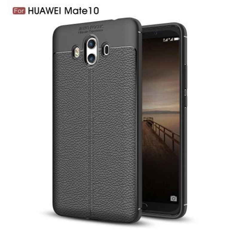 Litchi zselés tok Huawei Mate 10 - antracit színben