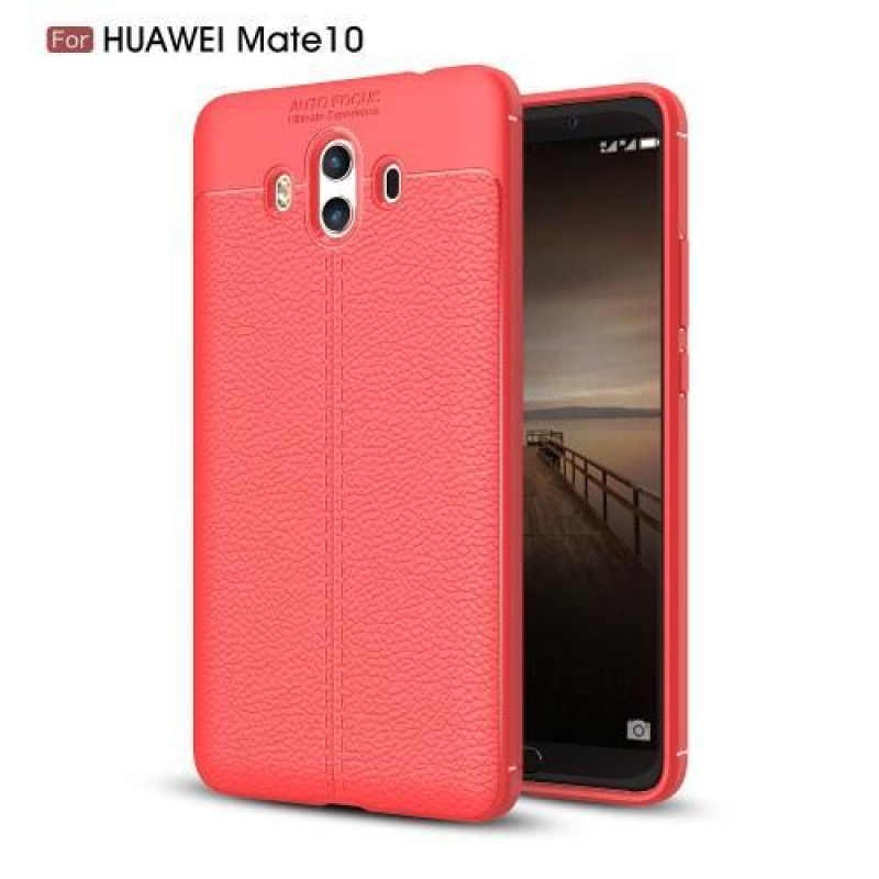 Litchi zselés tok Huawei Mate 10 - piros