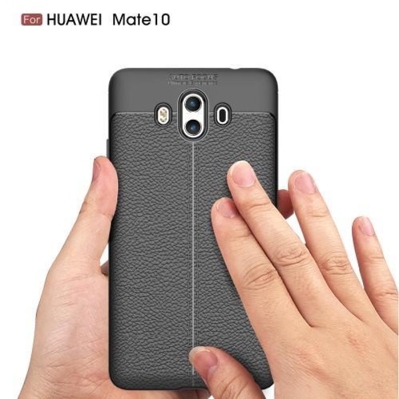 Litchi zselés tok Huawei Mate 10 - sötétkék