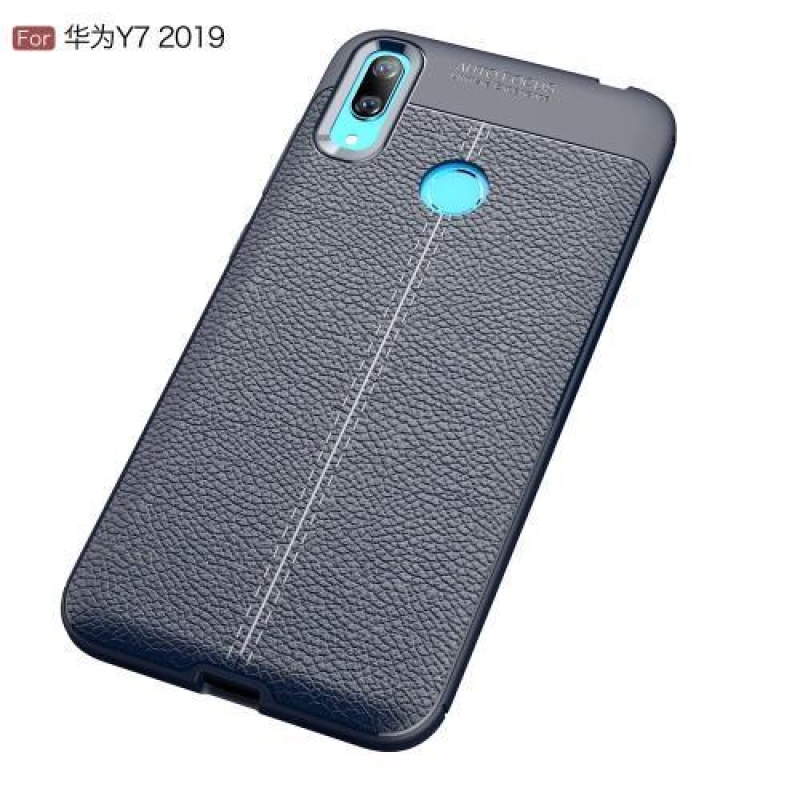 Litchi zselés tok Huawei Y7 (2019) - fekete