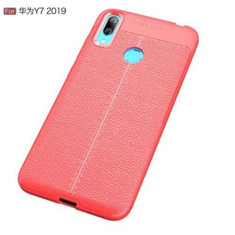 Litchi zselés tok Huawei Y7 (2019) - piros