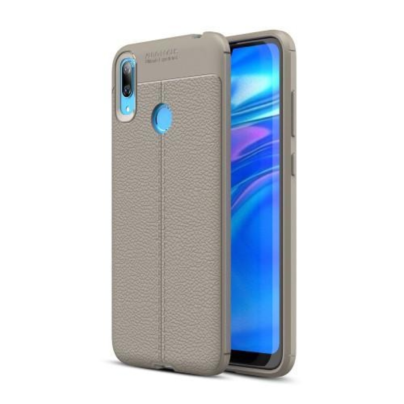 Litchi zselés tok Huawei Y7 (2019) - szürke