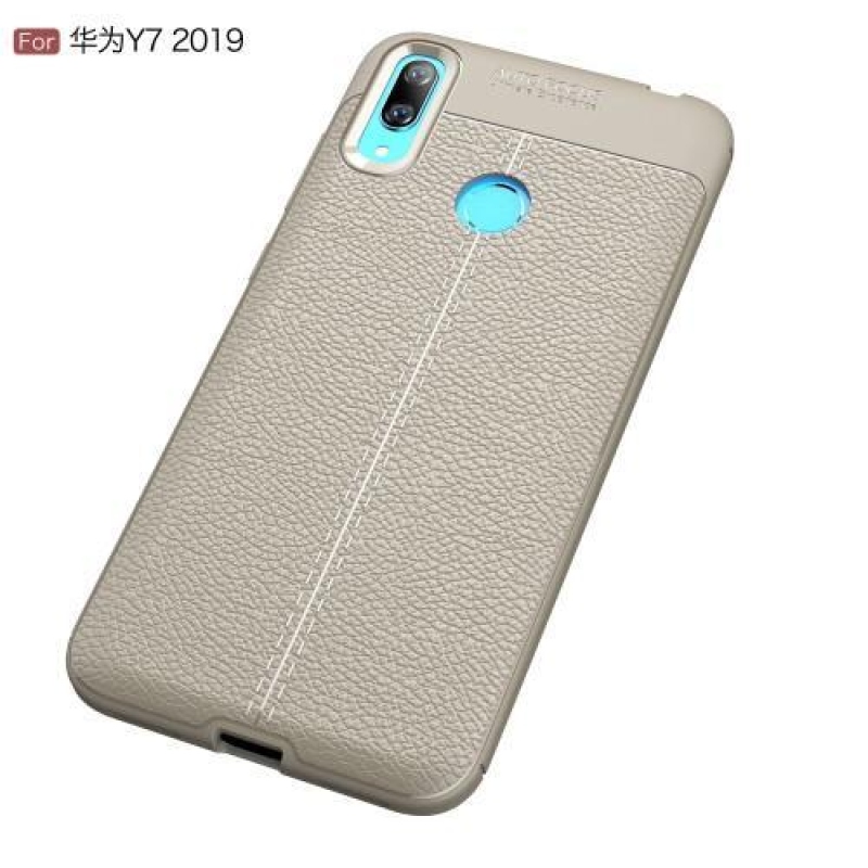 Litchi zselés tok Huawei Y7 (2019) - szürke
