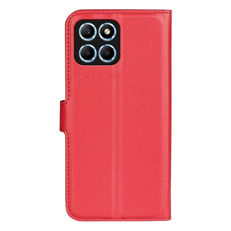 Litchi könyv tok a Honor X8 5G/Honor 70 Lite 5G készülékhez - piros színű