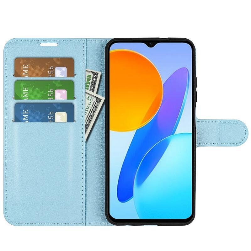 Litchi könyv tok a Honor X8 5G/Honor 70 Lite 5G készülékhez - kék
