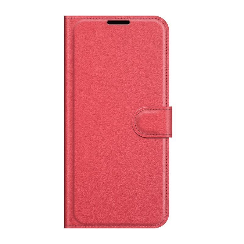 Litchi könyv tok Huawei P50 Pro-hoz - piros