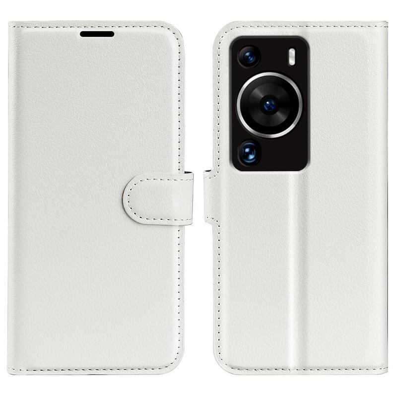 Litchi könyv tok a Huawei P60 Pro-hoz - fehér