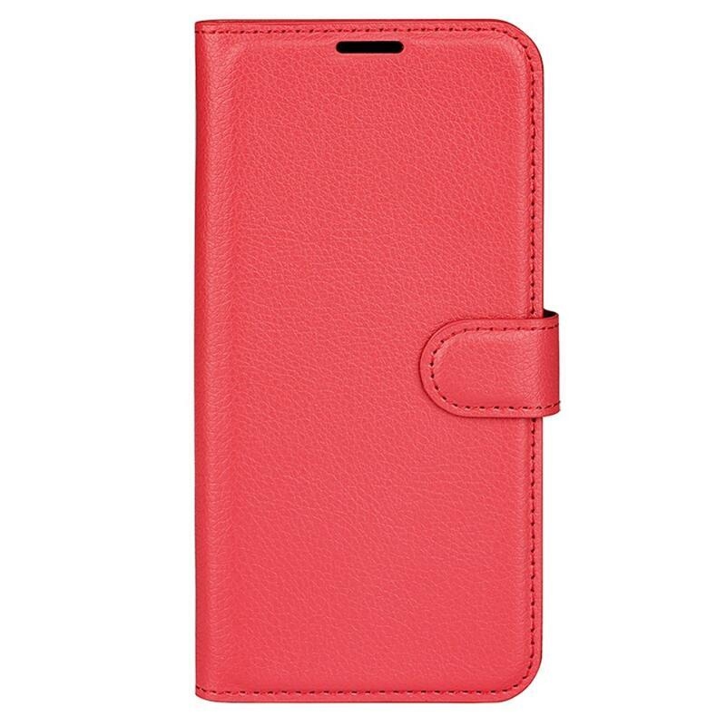 Litchi könyv tok Huawei P60 Pro-hoz - piros