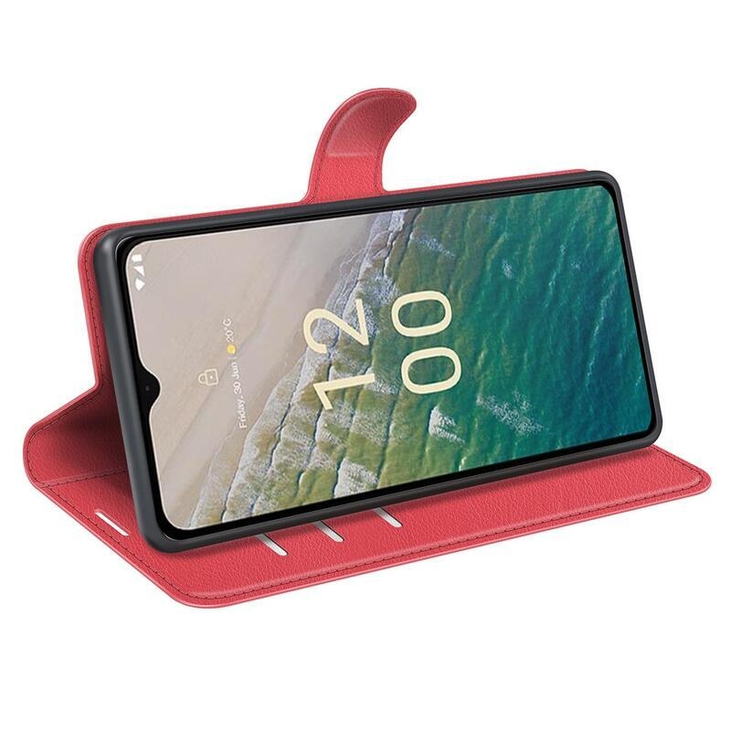 Litchi könyvtáska Nokia C32 készülékhez - piros
