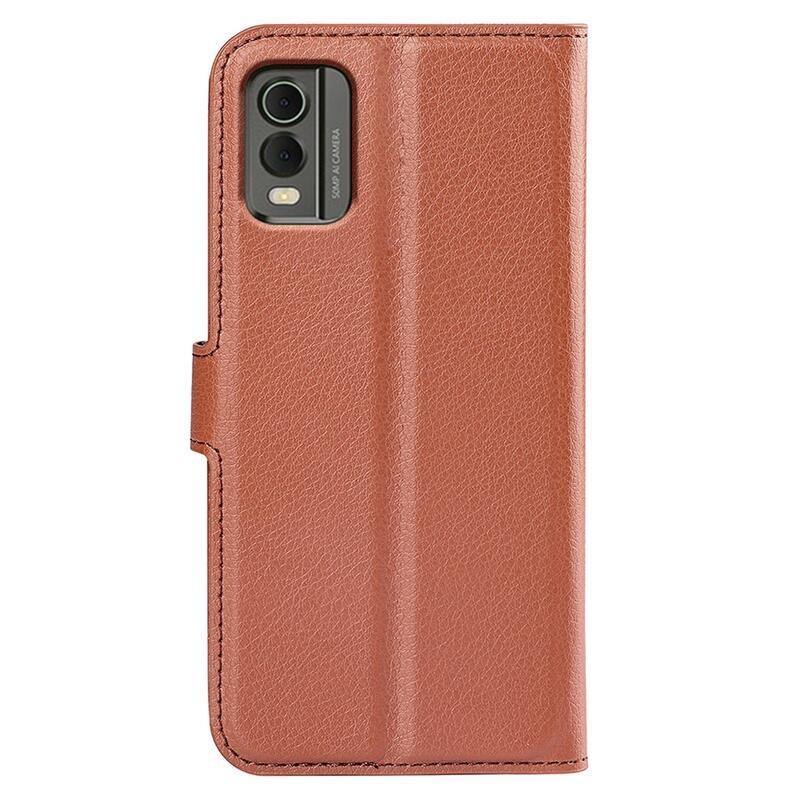 Litchi könyvtáska Nokia C32 készülékhez - barna