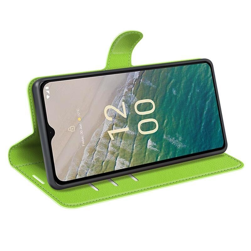 Litchi könyvtáska Nokia C32 készülékhez - zöld