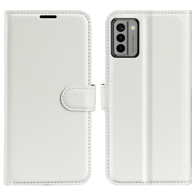 Litchi könyvtáska Nokia G22 készülékhez - fehér