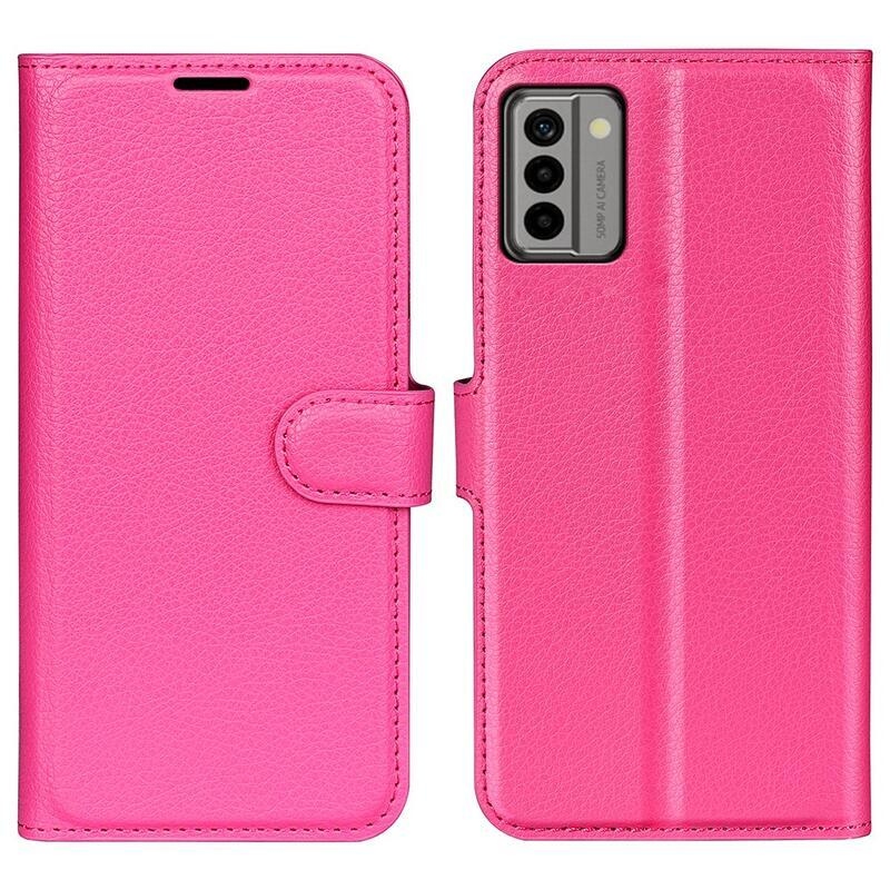 Litchi könyv tok Nokia G22-hez - rózsaszínű
