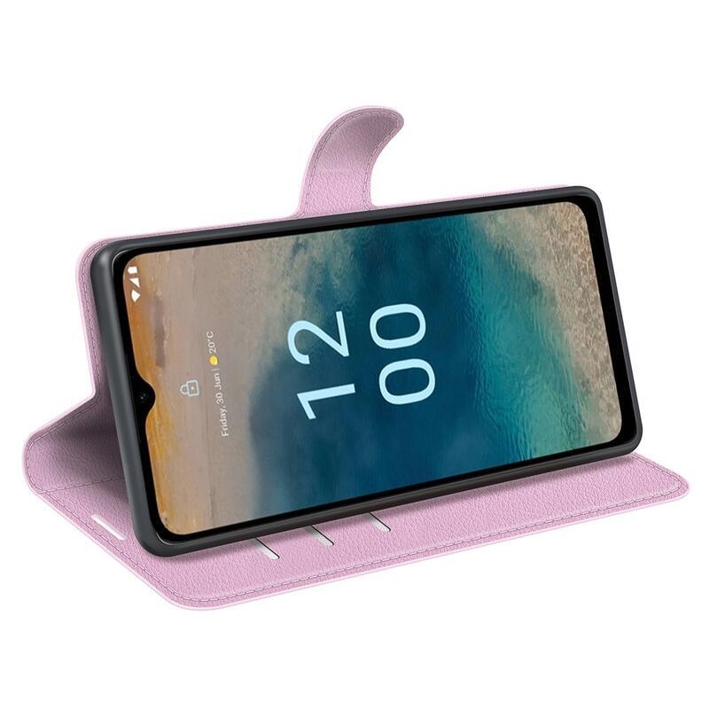 Litchi könyvtáska Nokia G22 készülékhez - rózsaszín