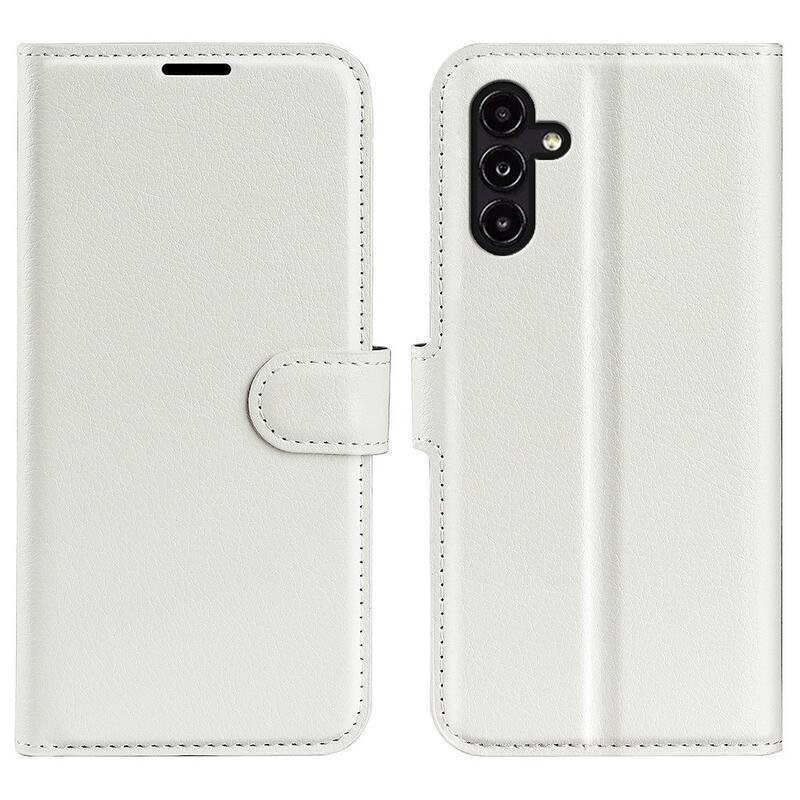 Litchi könyv tok Samsung Galaxy A14 4G/5G - fehér