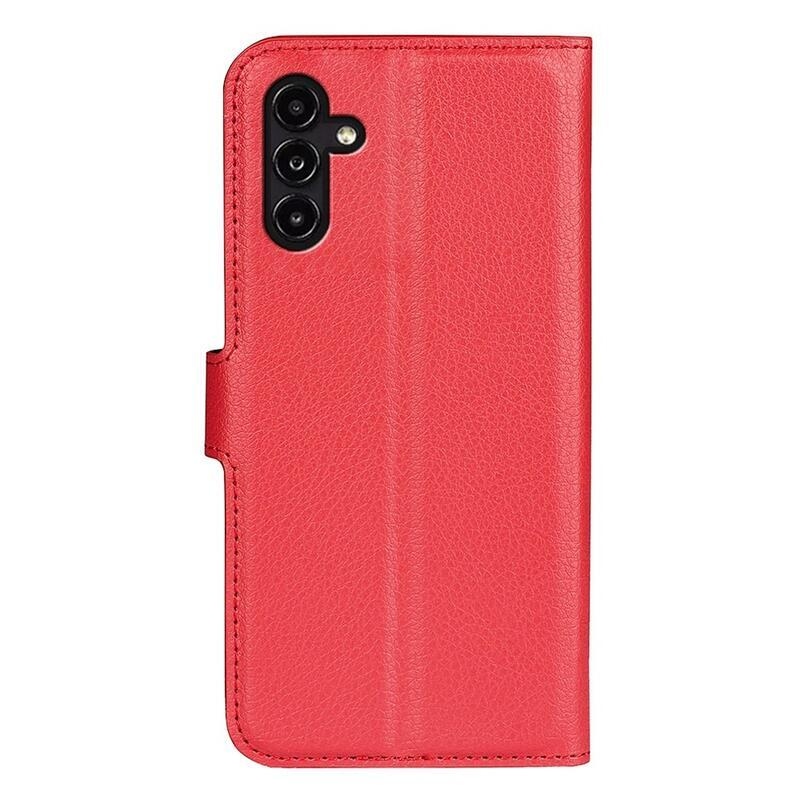 Litchi könyv tok Samsung Galaxy A14 4G/5G - piros