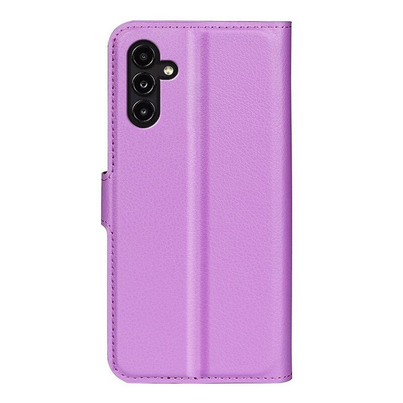 Litchi könyv tok Samsung Galaxy A14 4G/5G - lila