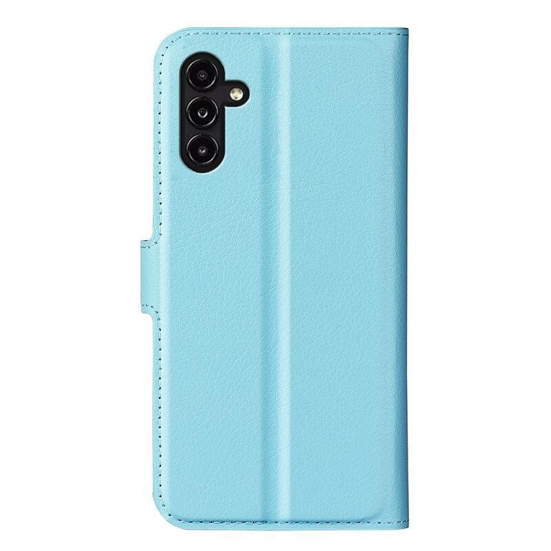 Litchi könyv tok Samsung Galaxy A14 4G/5G - kék