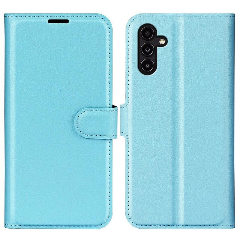Litchi könyv tok Samsung Galaxy A14 4G/5G - kék