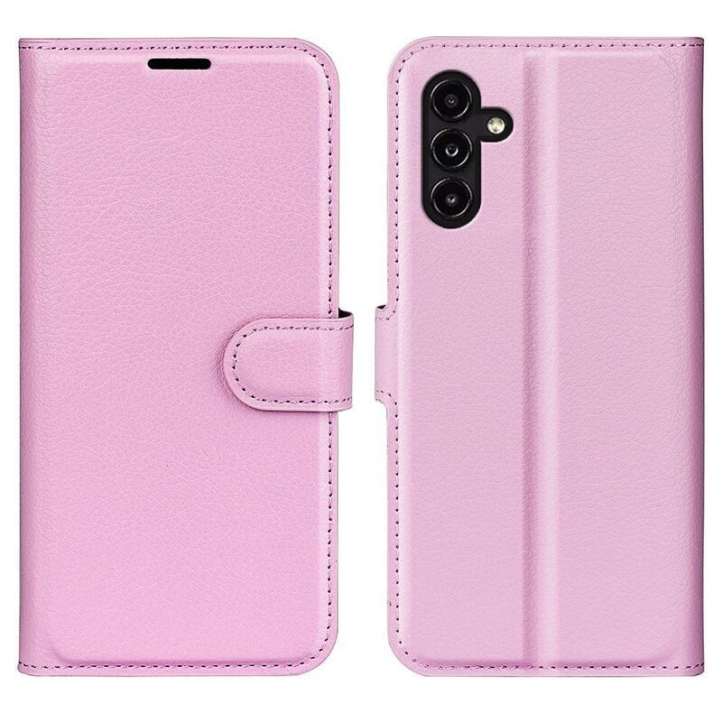 Litchi könyv tok Samsung Galaxy A14 4G/5G - rózsaszínű