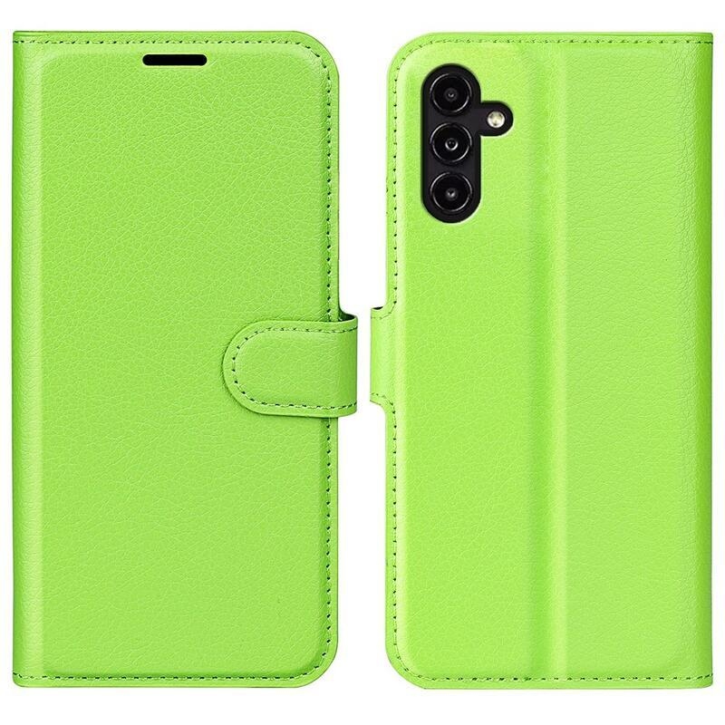 Litchi könyv tok Samsung Galaxy A14 4G/5G - zöld