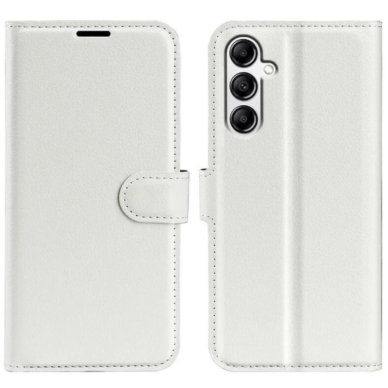 Litchi könyv tok Samsung Galaxy A34 5G - fehér