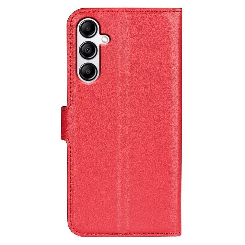 Litchi könyv tok Samsung Galaxy A34 5G - piros