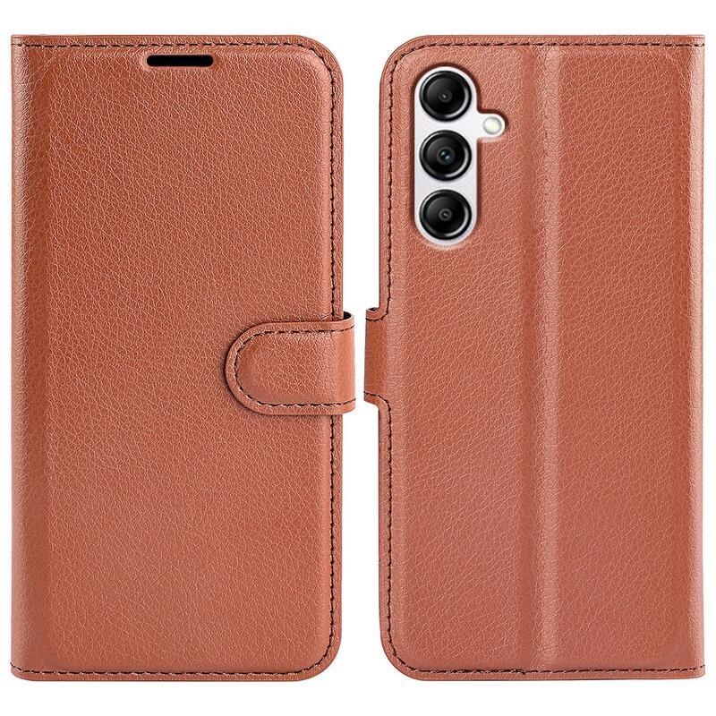 Litchi könyv tok Samsung Galaxy A34 5G-hez - barna