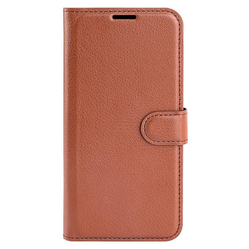 Litchi könyv tok Samsung Galaxy A34 5G-hez - barna