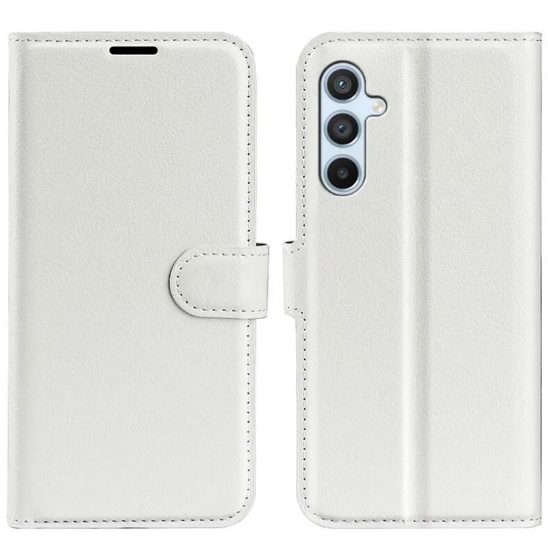 Litchi könyv tok Samsung Galaxy A54 5G - fehér