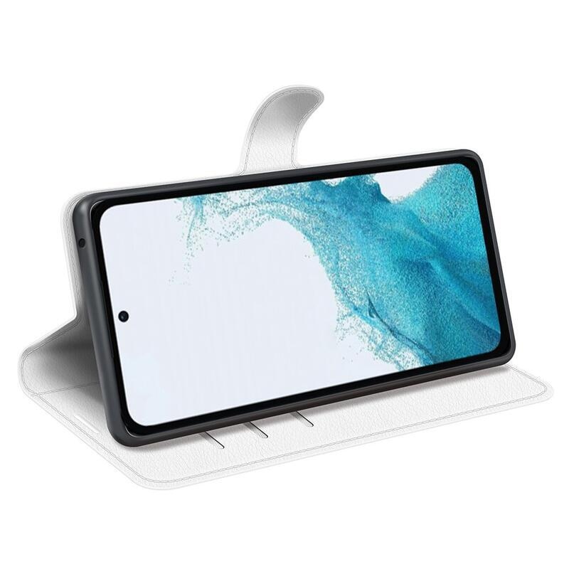 Litchi könyv tok Samsung Galaxy A54 5G - fehér
