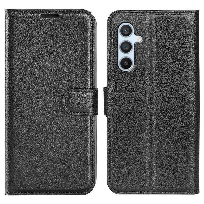 Litchi könyv tok Samsung Galaxy A54 5G - fekete