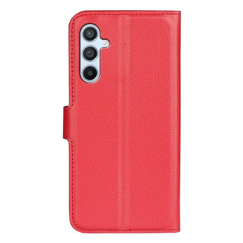 Litchi könyv tok Samsung Galaxy A54 5G - piros