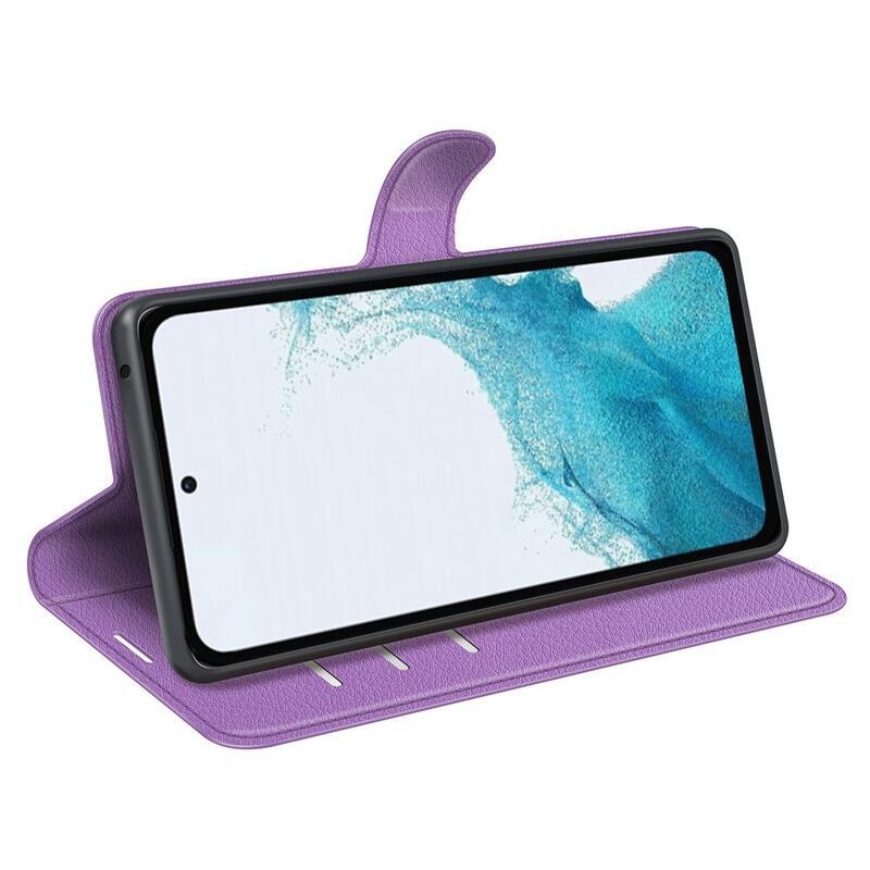 Litchi könyv tok Samsung Galaxy A54 5G - lila