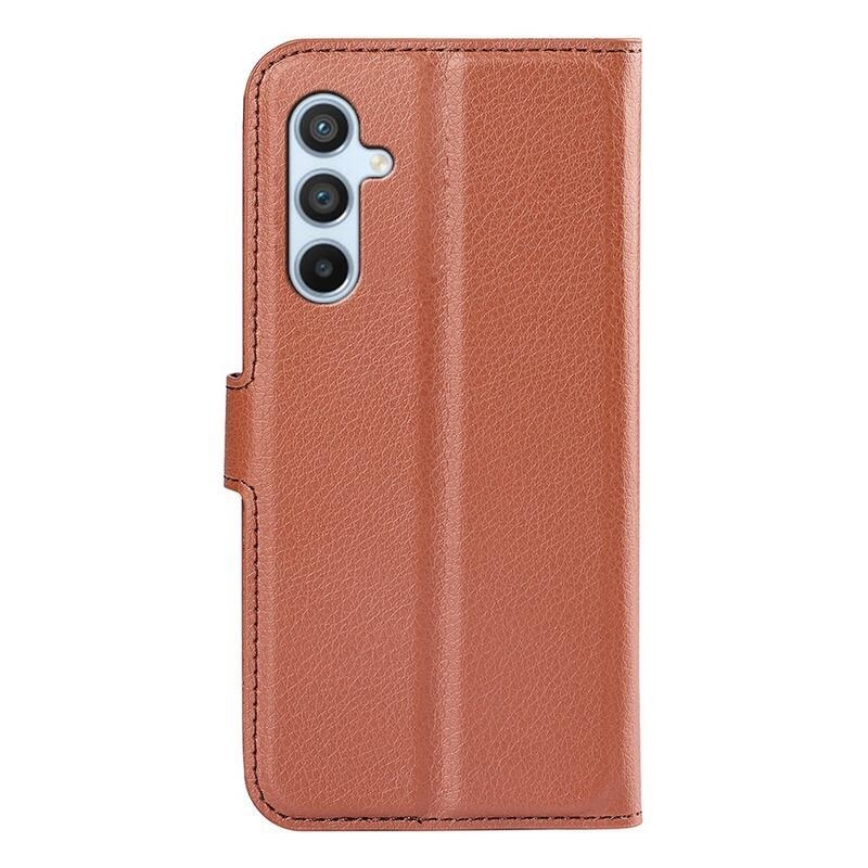 Litchi könyv tok Samsung Galaxy A54 5G-hez - barna
