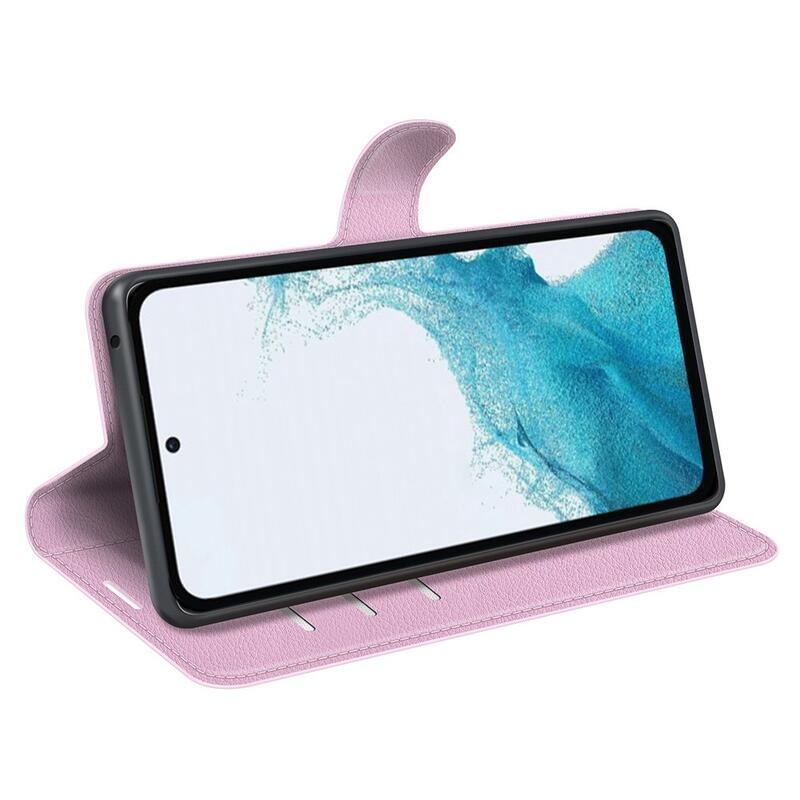 Litchi könyv tok Samsung Galaxy A54 5G - rózsaszínű