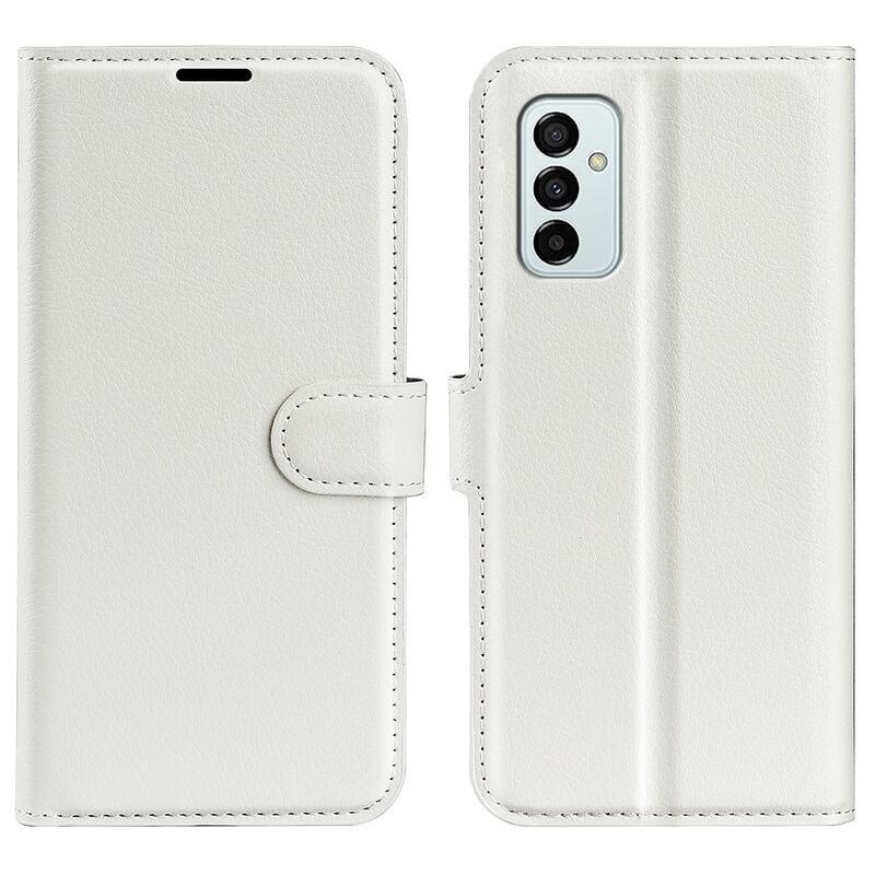 Litchi könyv tok Samsung Galaxy M23 5G - fehér