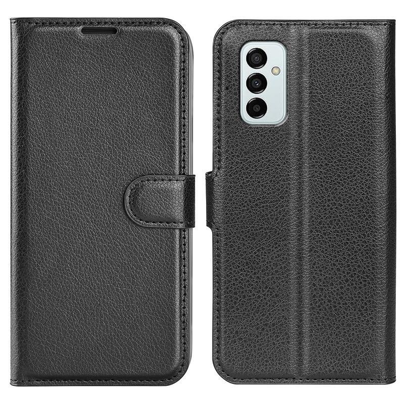 Litchi könyv tok Samsung Galaxy M23 5G - fekete