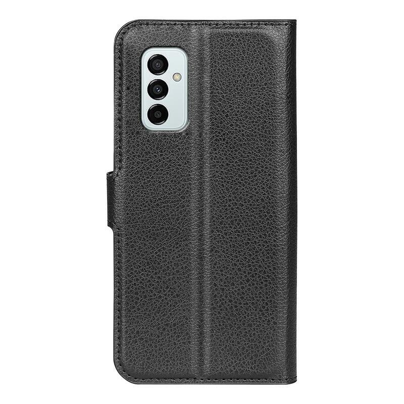 Litchi könyv tok Samsung Galaxy M23 5G - fekete