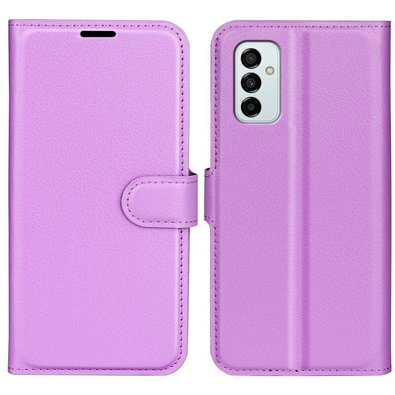 Litchi könyv tok Samsung Galaxy M23 5G-hez - lila