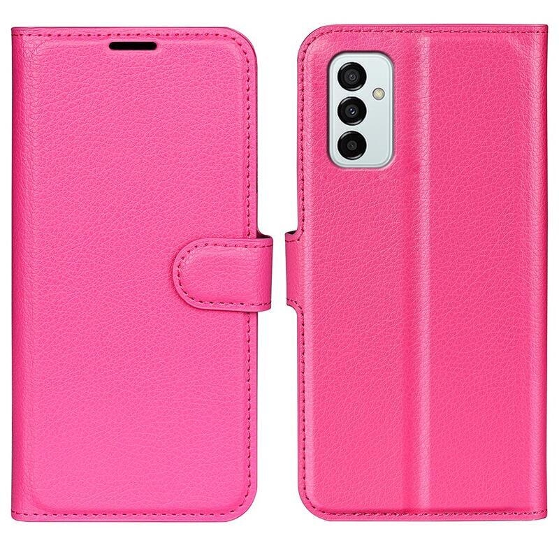 Litchi könyv tok Samsung Galaxy M23 5G - rózsa