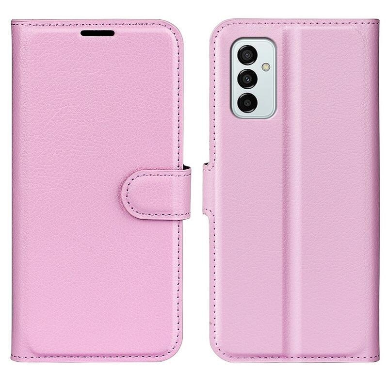 Litchi könyv tok Samsung Galaxy M23 5G-hez - rózsaszínű