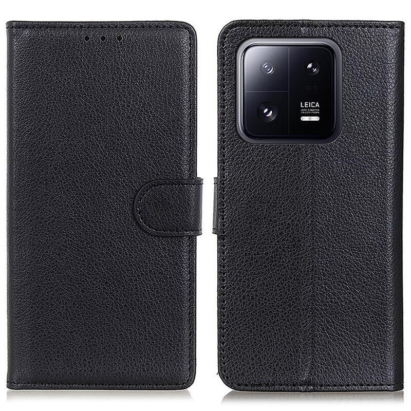Litchi könyv tok a Xiaomi 13-hoz - fekete