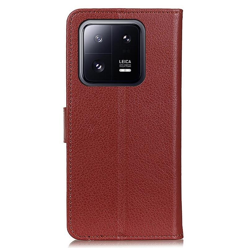 Litchi könyv tok a Xiaomi 13-hoz - barna