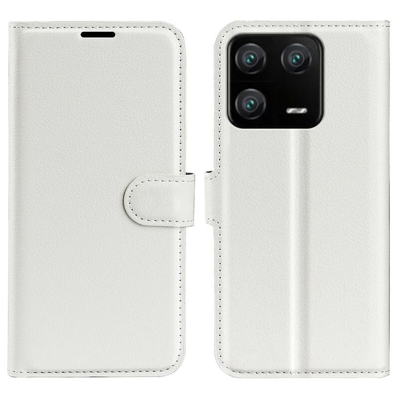 Litchi könyv tok Xiaomi 13 Pro-hoz - fehér