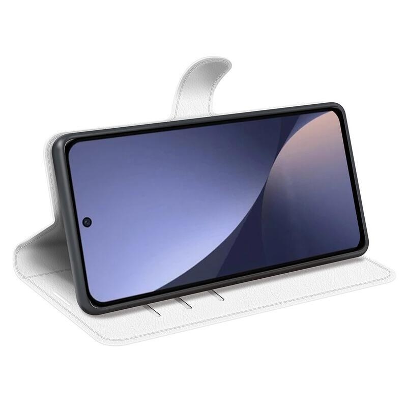 Litchi könyv tok Xiaomi 13 Pro-hoz - fehér