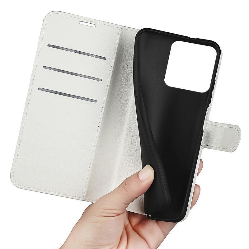Litchi könyv tok Xiaomi 13 Pro-hoz - fehér