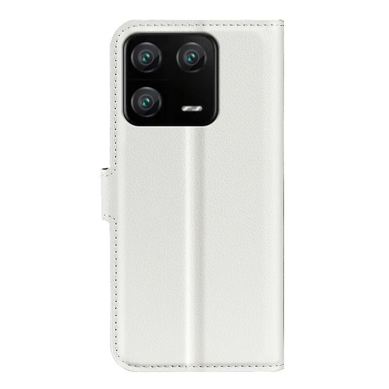 Litchi könyv tok Xiaomi 13 Pro-hoz - fehér