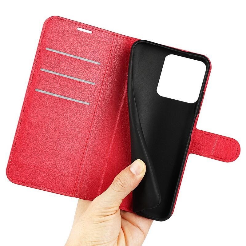 Litchi könyv tok a Xiaomi 13 Pro-hoz - piros